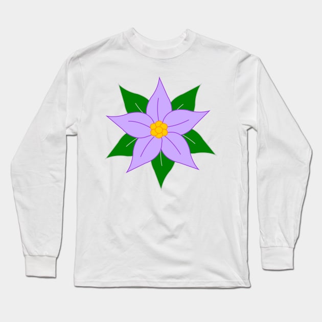 Poinsettia Long Sleeve T-Shirt by traditionation